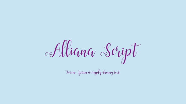 Alliana Script Font