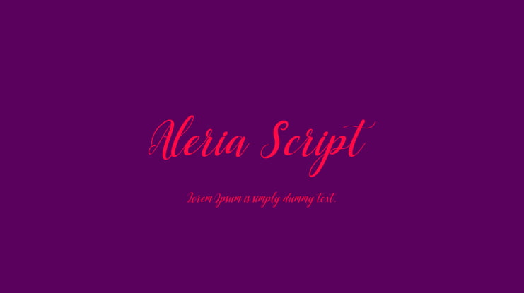 Aleria Script Font