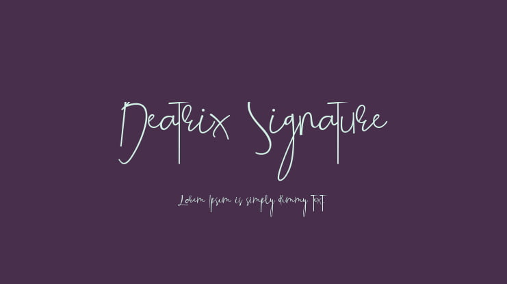 Beatrix Signature Font