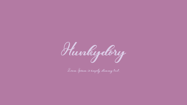 Hunkydory Font