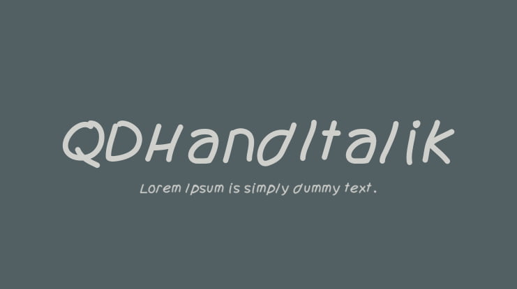 QDHandItalik Font Family