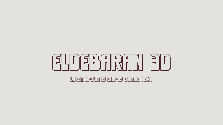 Eldebaran 3D Font Family