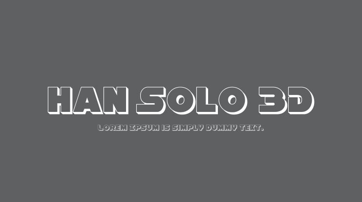 Han Solo 3D Font Family
