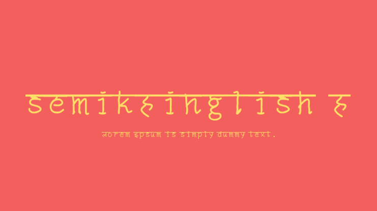 semikHinglish H Font