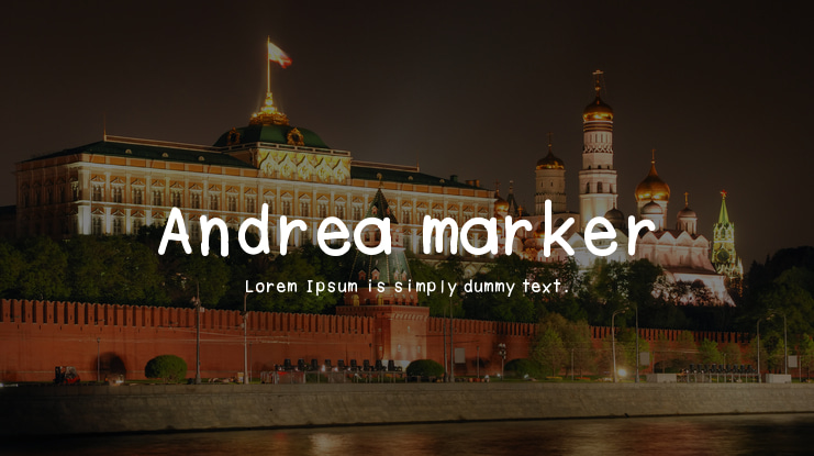 Andrea marker Font