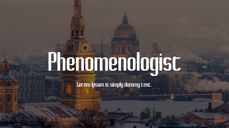 Phenomenologist Font