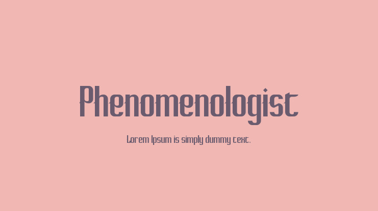 Phenomenologist Font