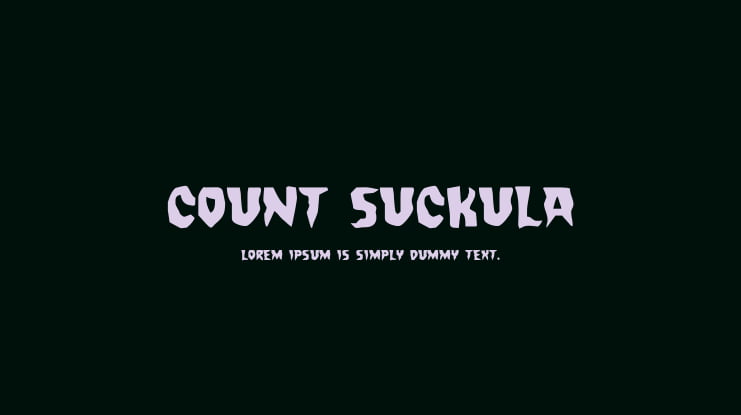 Count Suckula Font Family