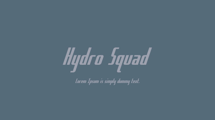 Hydro Squad Font Family