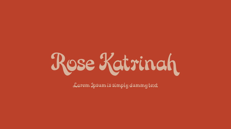 Rose Katrinah Font Family