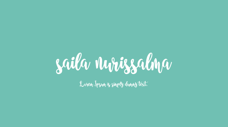 saila nurissalma Font