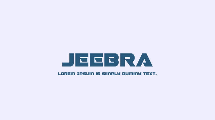 Jeebra Font Family