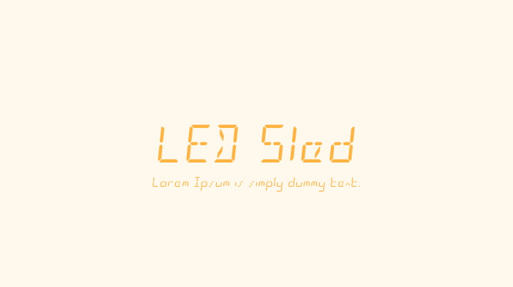 LED Sled Font Family