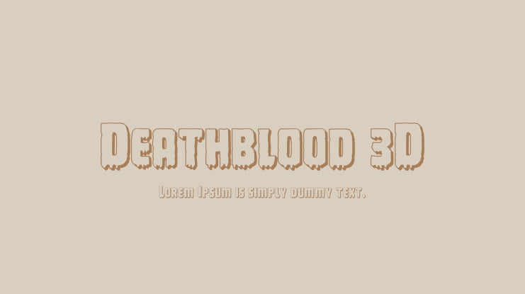Deathblood 3D Font Family
