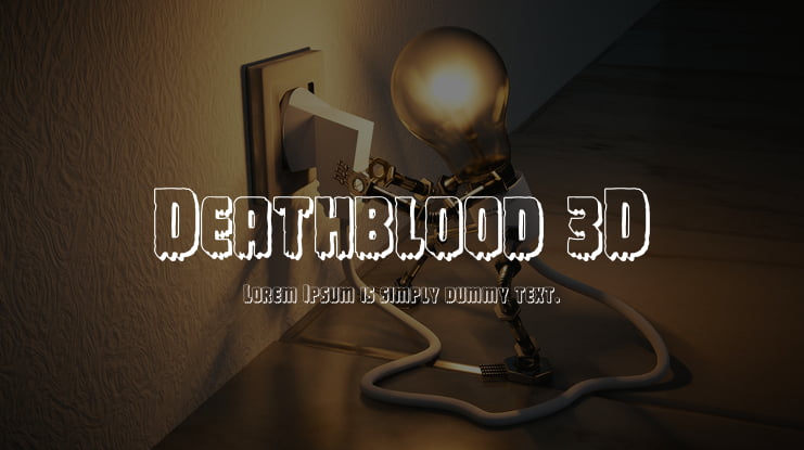 Deathblood 3D Font Family