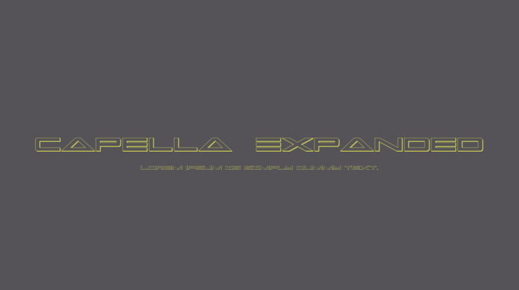 Capella  Expanded Font Family