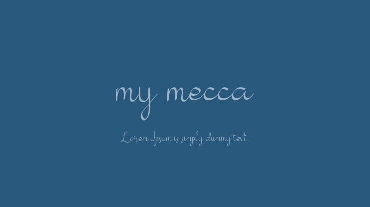 my mecca Font