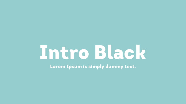 Intro Black Font Family