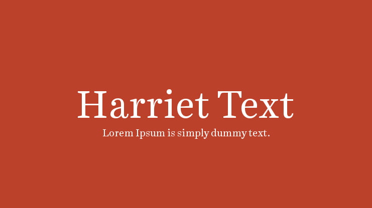 Harriet Text Font Family