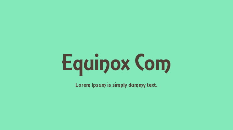 Equinox Com Font