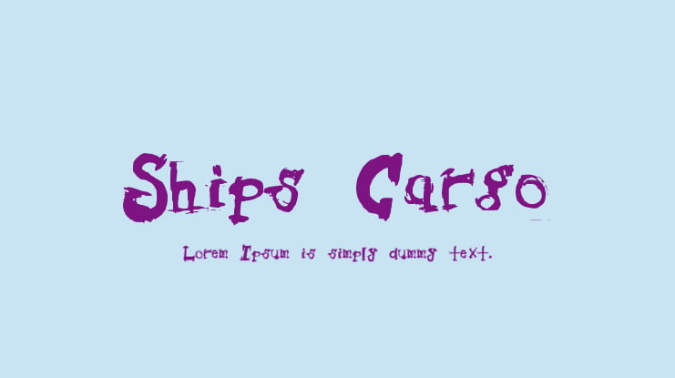 Ships Cargo Font