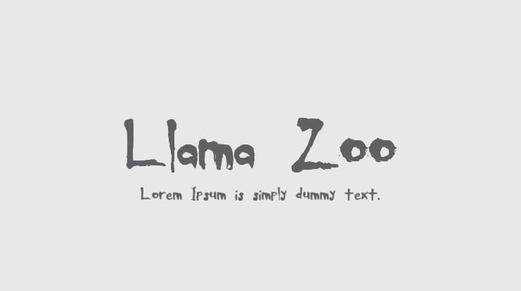 Llama Zoo Font