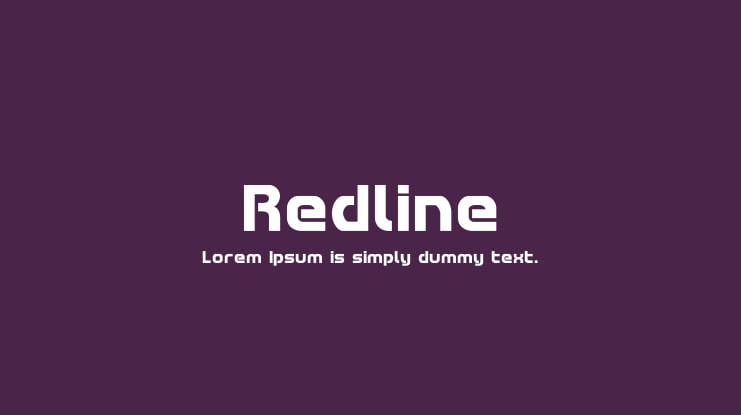 Redline Font Family