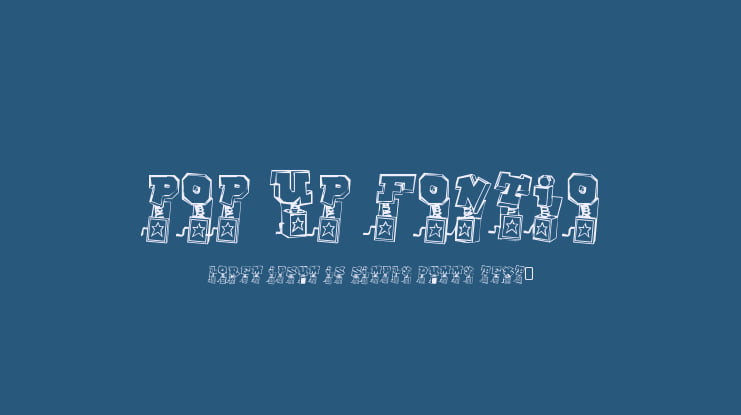 Pop Up Fontio Font
