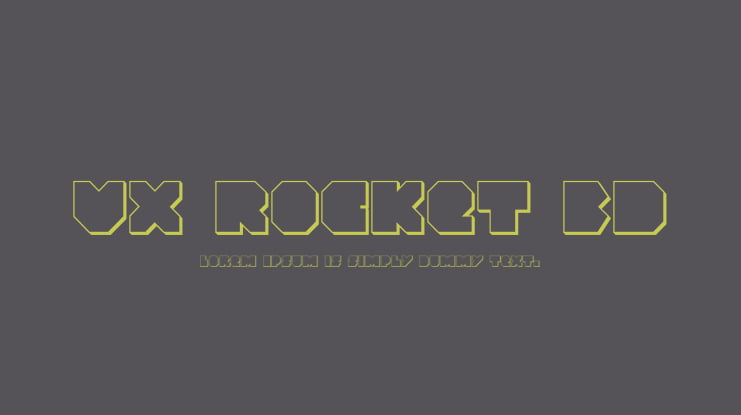VX Rocket 3D Font Family