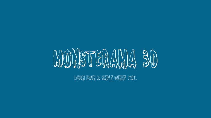 Monsterama 3D Font Family