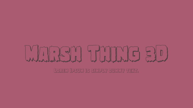 Marsh Thing 3D Font Family