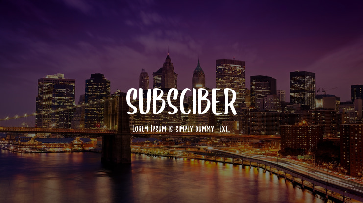 SUBSCIBER Font