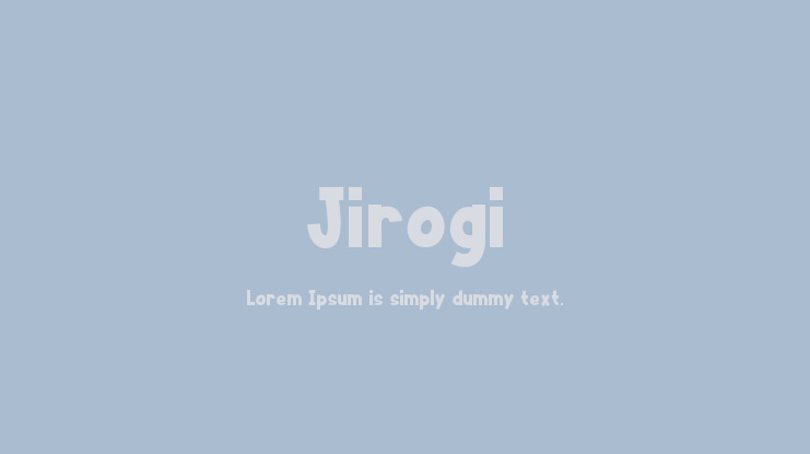 Jirogi Font