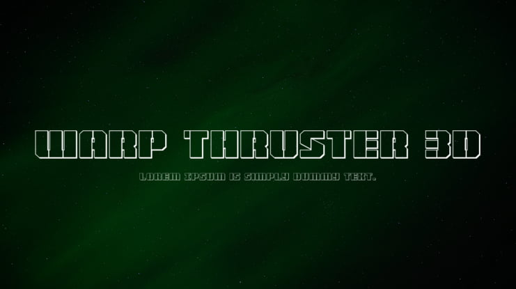 Warp Thruster 3D Font Family