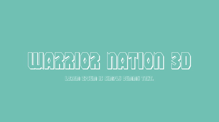 Warrior Nation 3D Font Family