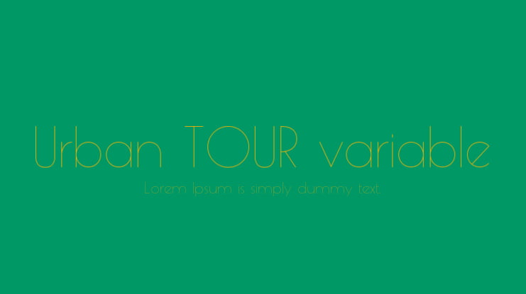 Urban TOUR variable Font