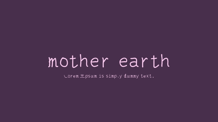 mother earth Font