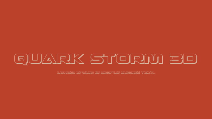 Quark Storm 3D Font Family