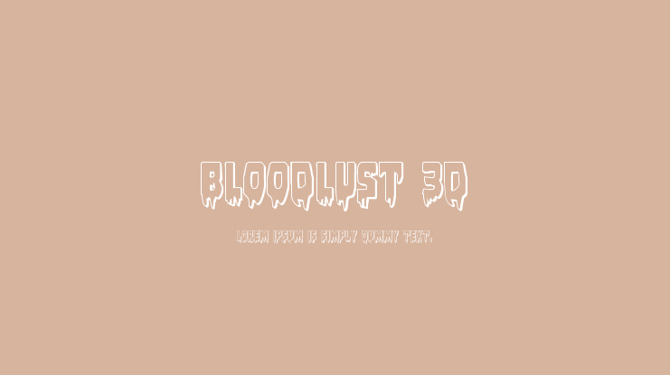Bloodlust 3D Font Family
