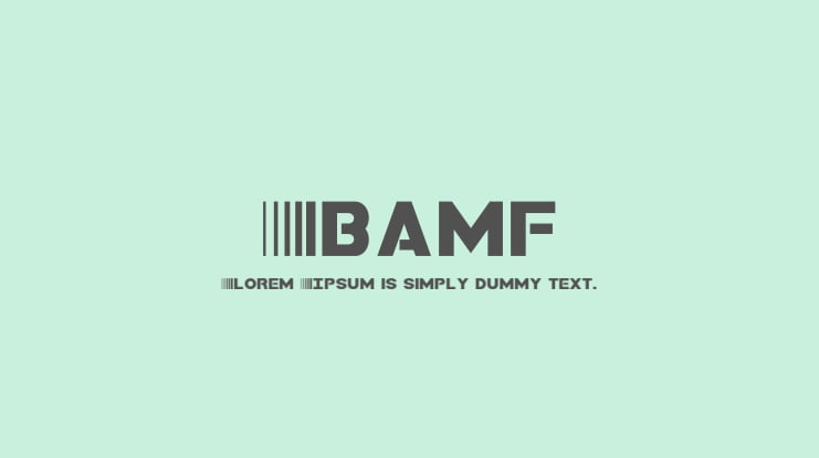 Bamf Font Family