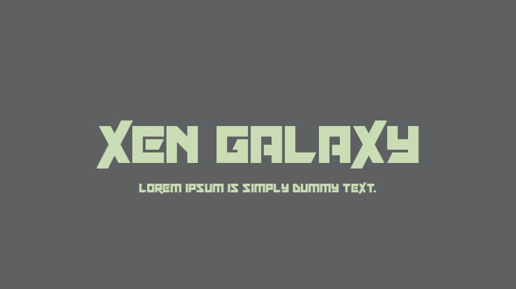 Xen Galaxy Font Family