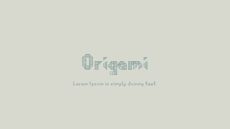Origami Font