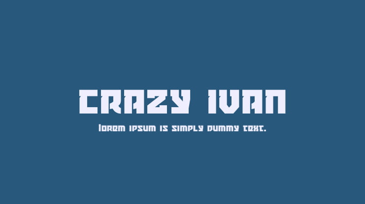 Crazy Ivan Font Family
