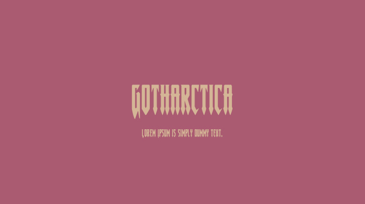 Gotharctica Font Family