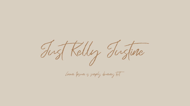 Just Kelly Justine Font