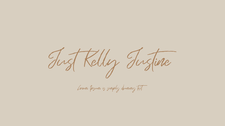 Just Kelly Justine Font