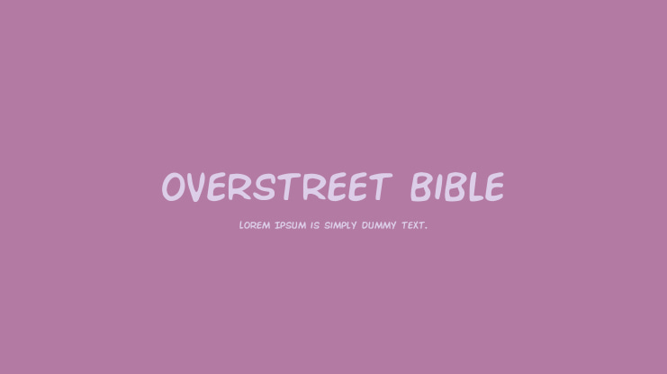 Overstreet Bible Font Family