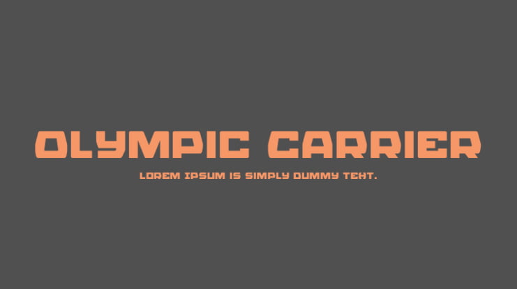 Olympic Carrier Font Family