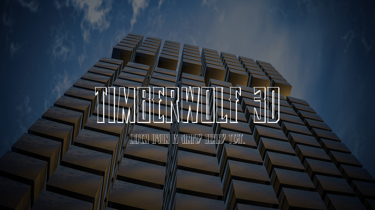 Timberwolf 3D Font Family