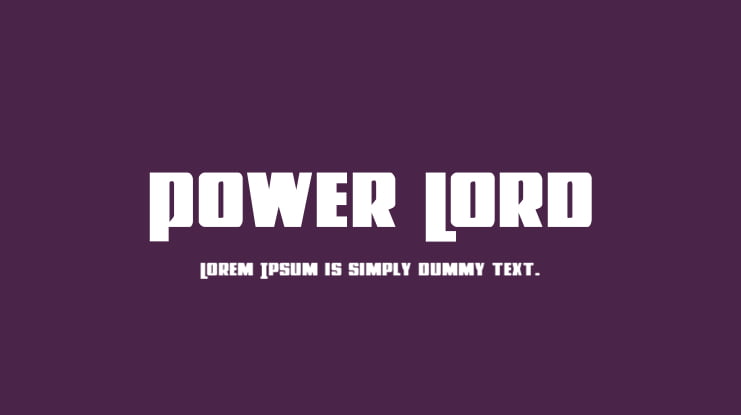 Power Lord Font Family